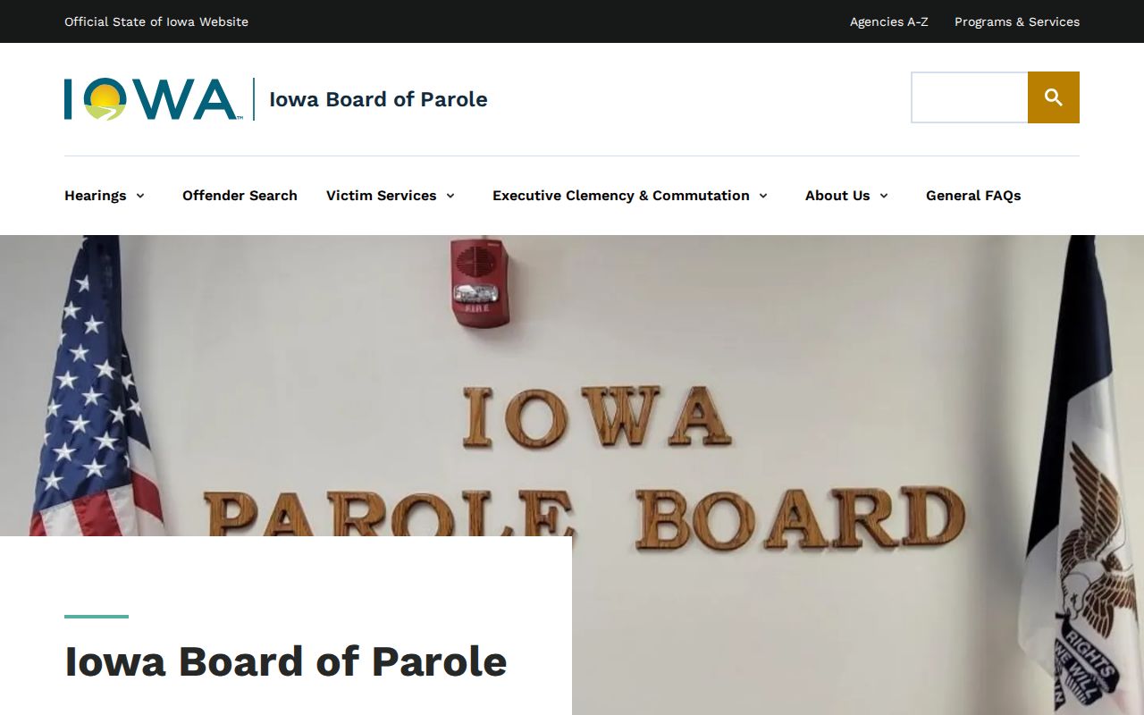 Iowa Board of Parole information for Dickinson County criminal records